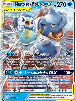 BLASTOISE Y PIPLUP GX 38/236 -TCG POKEMON
