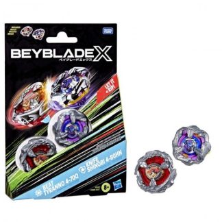 BEYBLADE X PACK DOBLE – BEAT TYRANNO 4-70Q & KNIFE SHINOBI 4-80HN